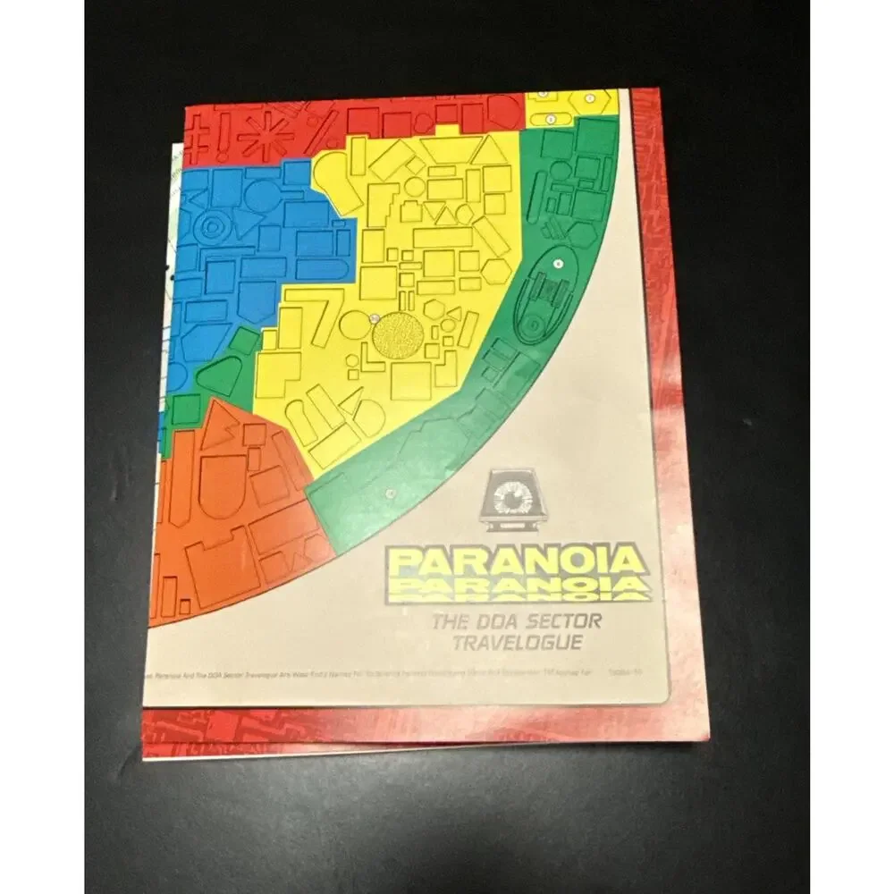 Paranoia RPG West End Games DOA Sector Travelogue Map Travel Map ONLY 1989 VTG